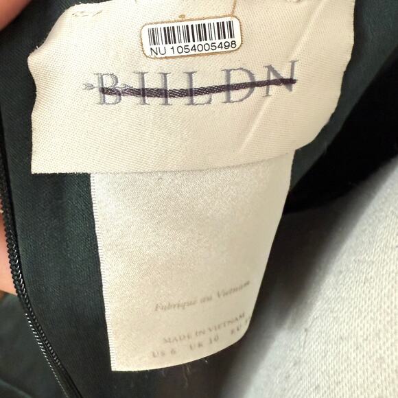 BHLDN Cali Satin Cowl Neck Midi Slip Dress In Emerald Green Size 6 - Picture 14 of 15